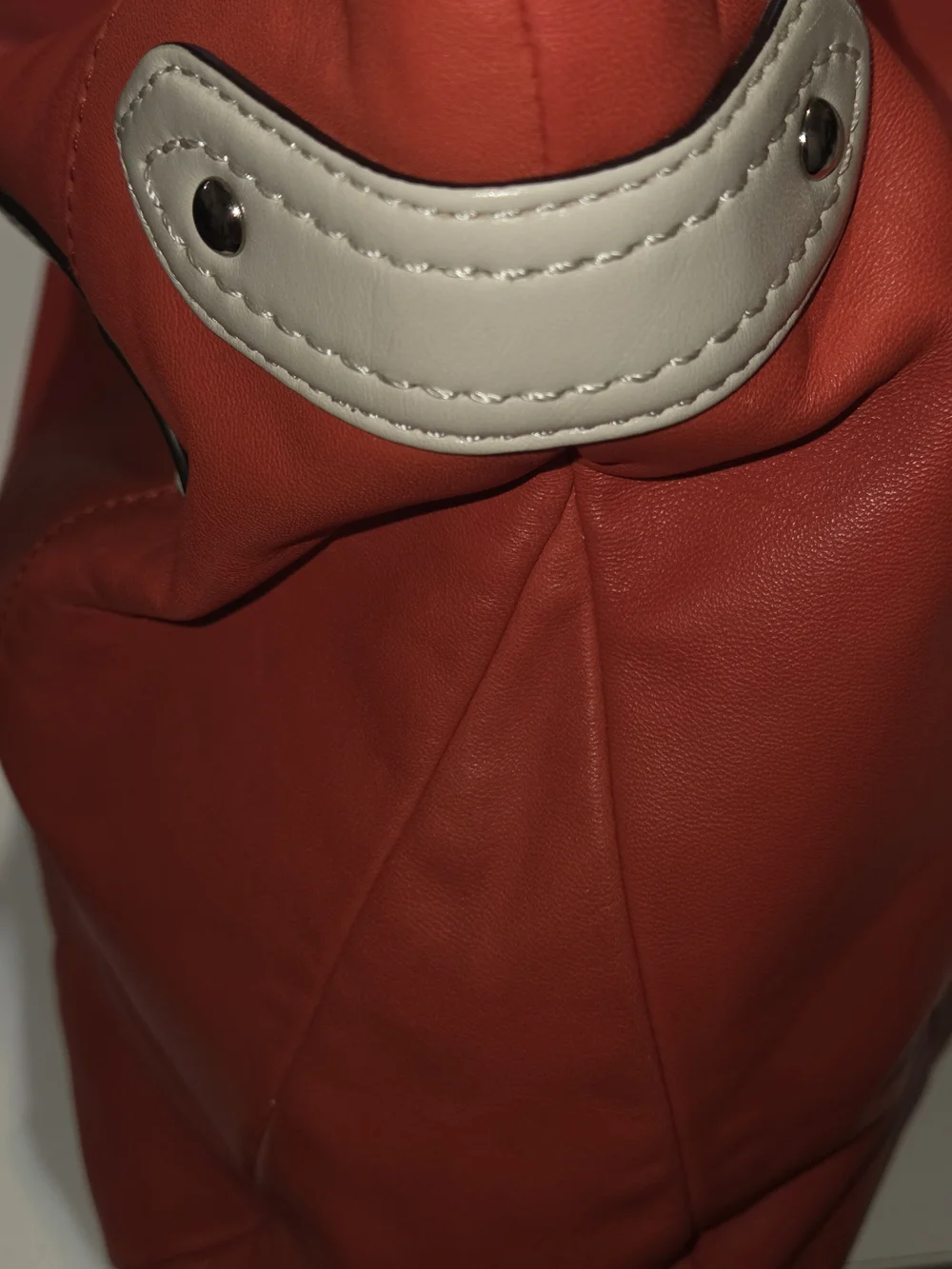 Coach Coral Leather Shoulder Hobo with Cream Accent - Picture 5 of 12